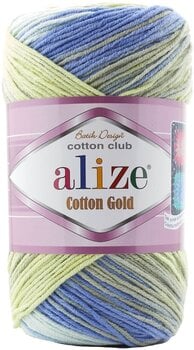 Fios para tricotar Alize Cotton Gold Batik 6786 - 1