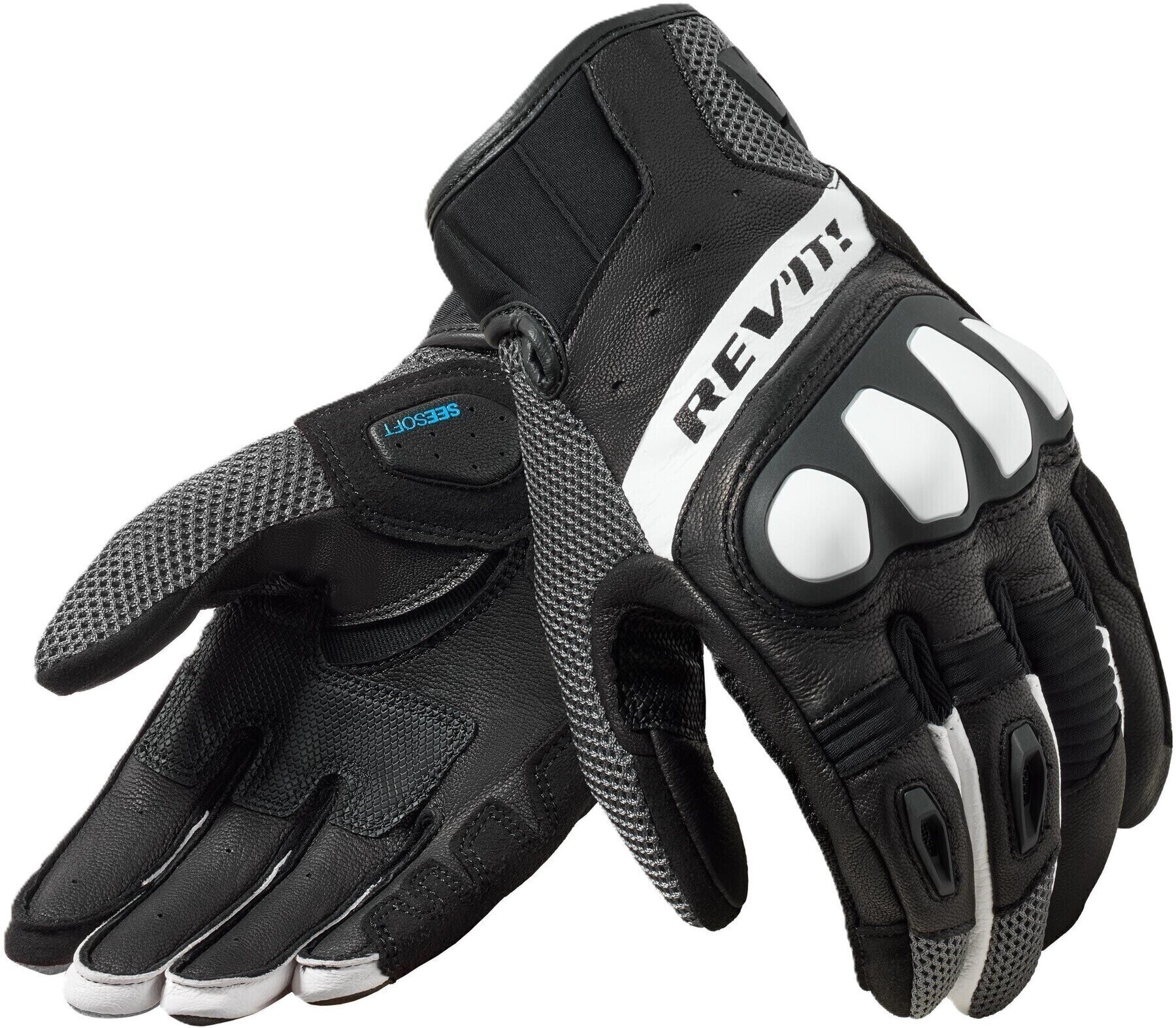 Δερμάτινα Γάντια Μηχανής Rev'it! Gloves Ritmo Μαύρο/γκρι 3XL Δερμάτινα Γάντια Μηχανής
