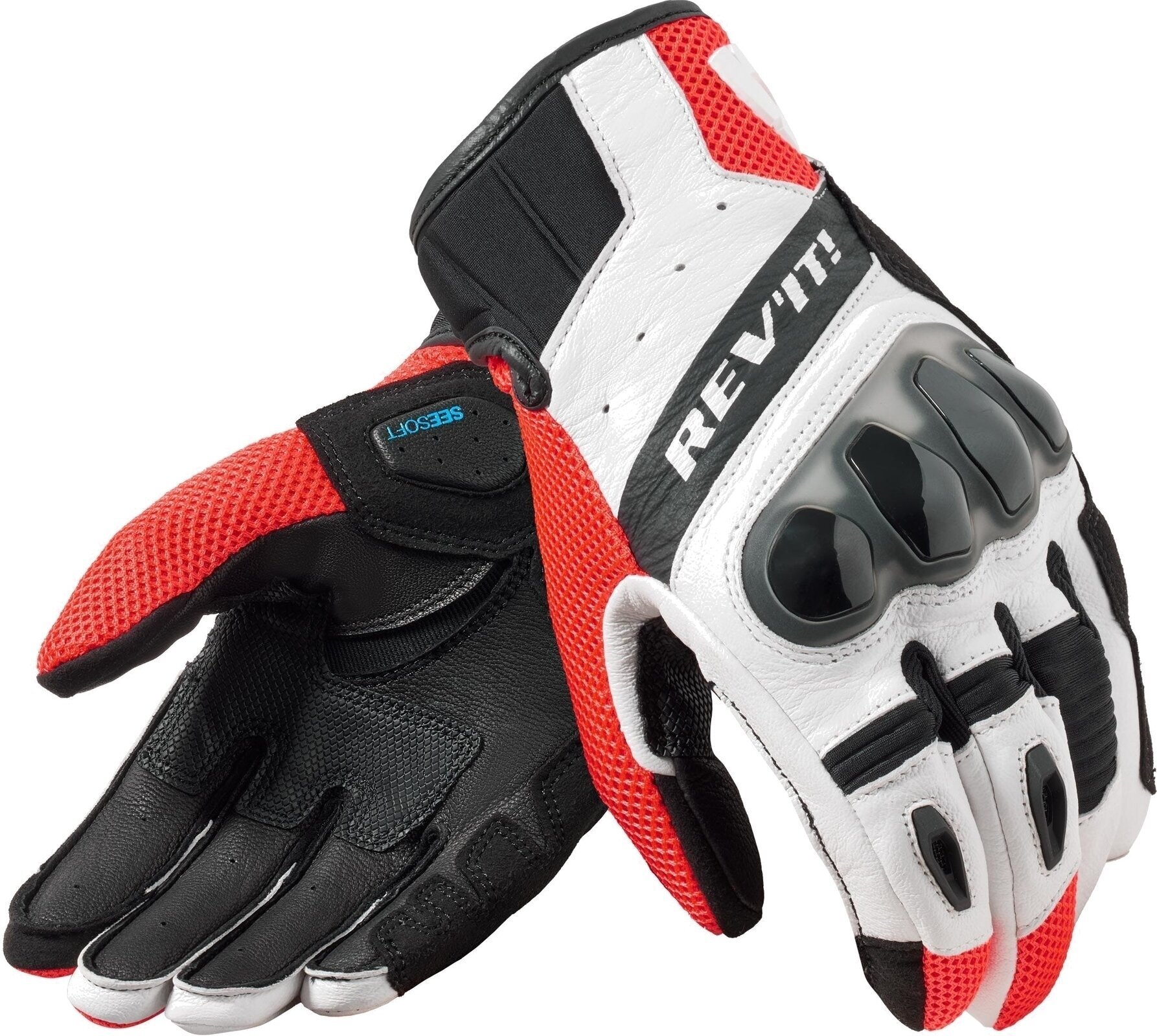 Mănuși de motocicletă Rev'it! Gloves Ritmo Black/Neon Red 3XL Mănuși de motocicletă