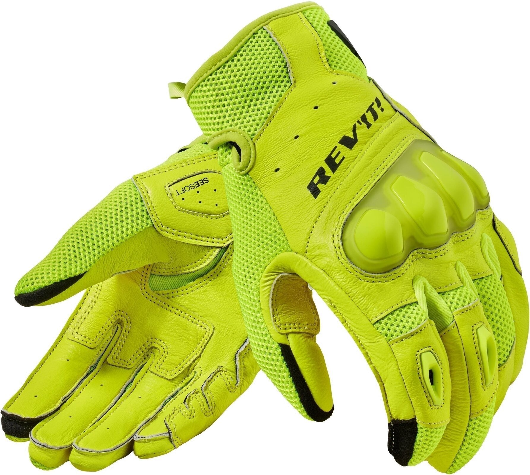 Motorcycle Gloves Rev'it! Gloves Ritmo Neon Yellow M Motorcycle Gloves