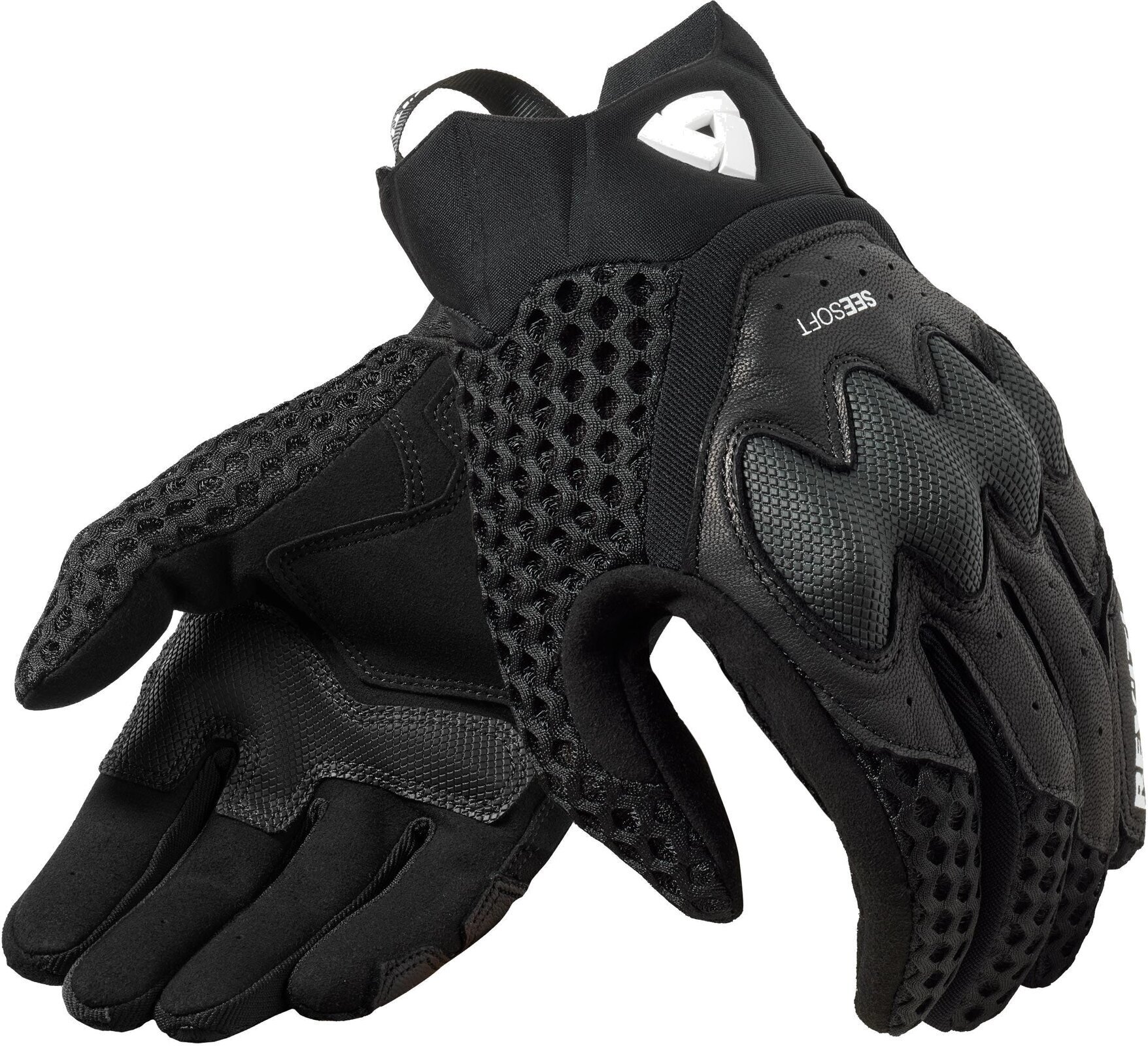 Motorcycle Gloves Rev'it! Gloves Veloz Black 3XL Motorcycle Gloves