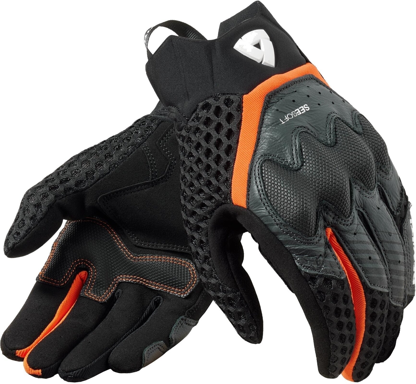 Rękawice motocyklowe Rev'it! Gloves Veloz Black/Orange 3XL Rękawice motocyklowe
