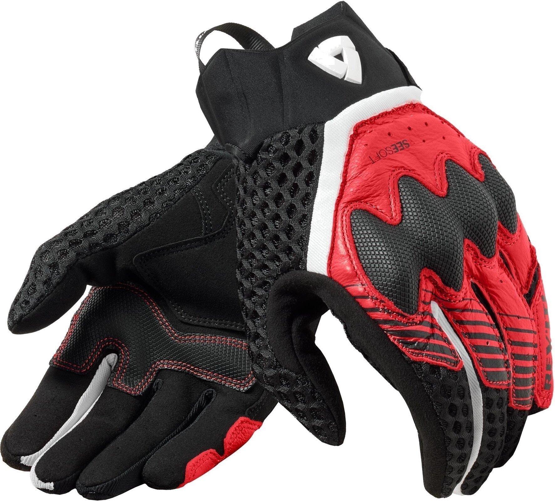 Gants de moto Rev'it! Gloves Veloz Black/Red 3XL Gants de moto