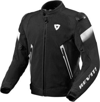 Textile Jacket Rev'it! Jacket Control Air H2O Black/White 3XL Textile Jacket - 1