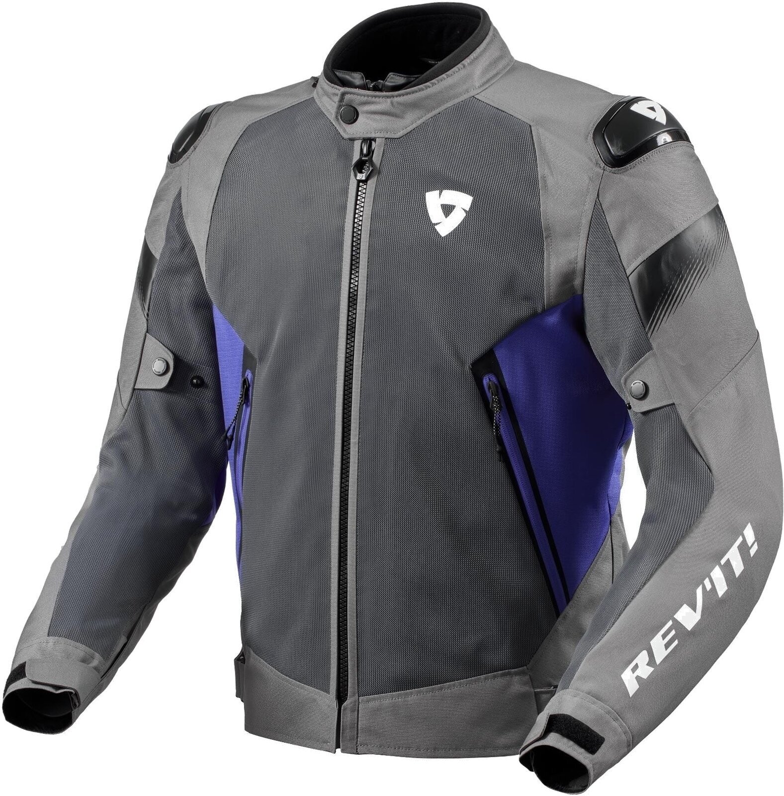Giacca in tessuto Rev'it! Jacket Control Air H2O Grey/Blue L Giacca in tessuto