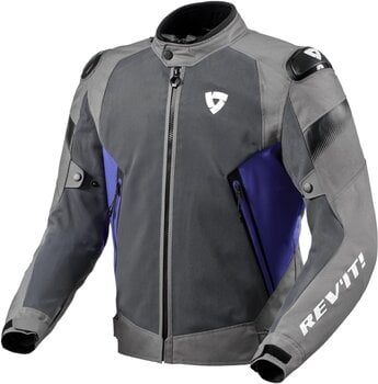 Textiele jas Rev'it! Jacket Control Air H2O Grey/Blue 2XL Textiele jas - 1