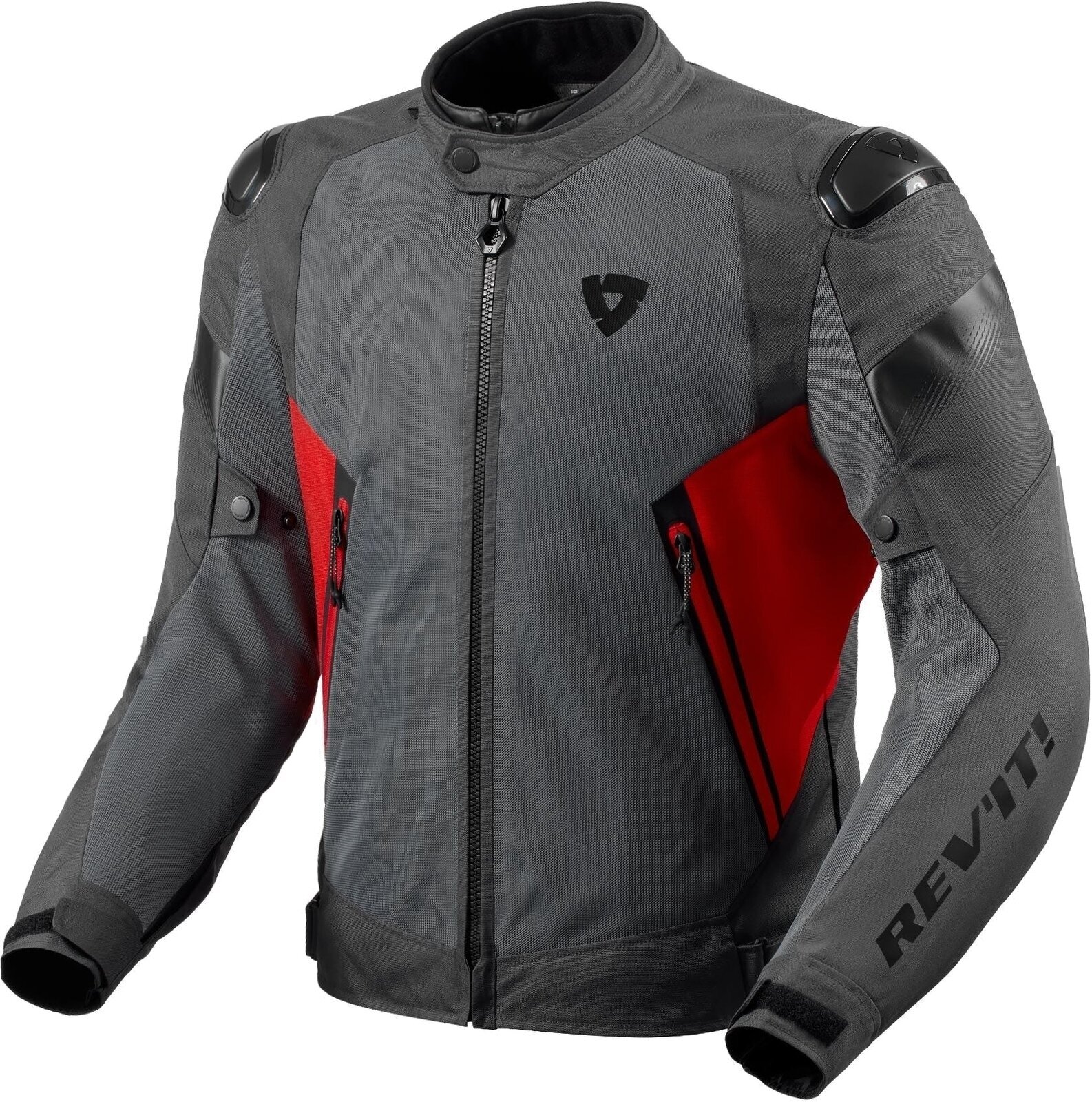 Textilní bunda Rev'it! Jacket Control Air H2O Grey/Red 2XL Textilní bunda