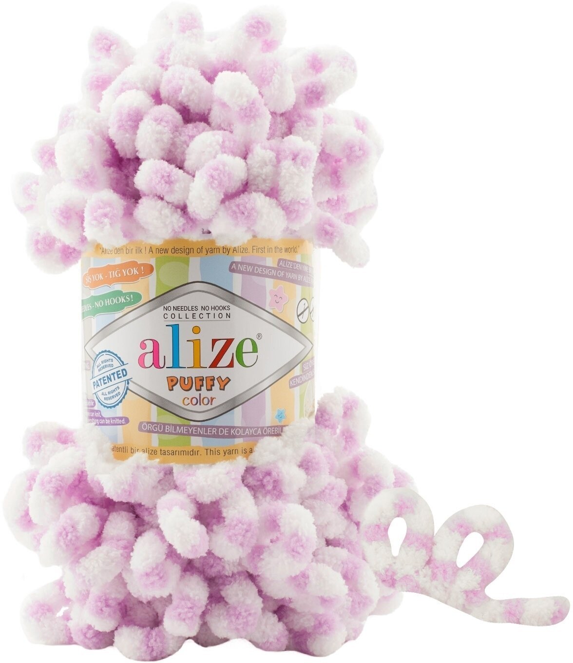 Fios para tricotar Alize Puffy Color 6458