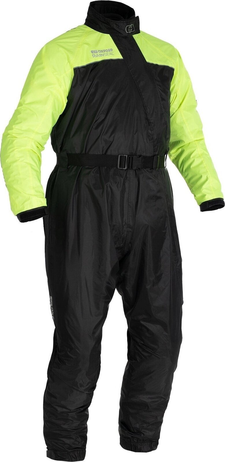 Moto abbigliamento antipioggia Oxford Rainseal Oversuit Black/Fluo XL