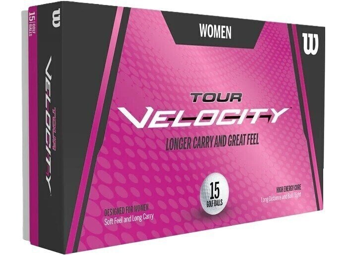 Piłka golfowa Wilson Staff Tour Velocity Womens Golf Balls White 15 Ball Pack