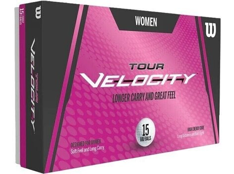 Piłka golfowa Wilson Staff Tour Velocity Womens Golf Balls White 15 Ball Pack - 1