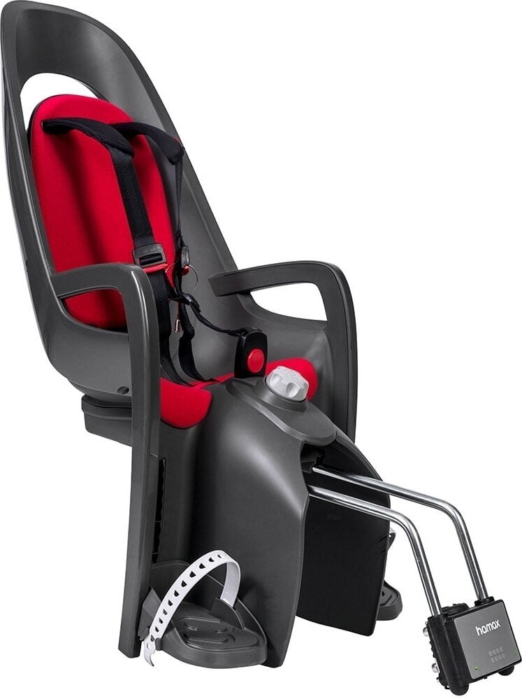 Dziecięce siodełko / wózek Hamax Caress with Lockable Bracket Dark Grey/Red Dziecięce siodełko / wózek