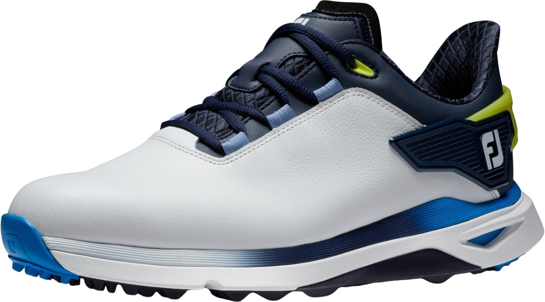 Moški čevlji za golf Footjoy PRO SLX Mens Golf Shoes White/Navy/Blue 46