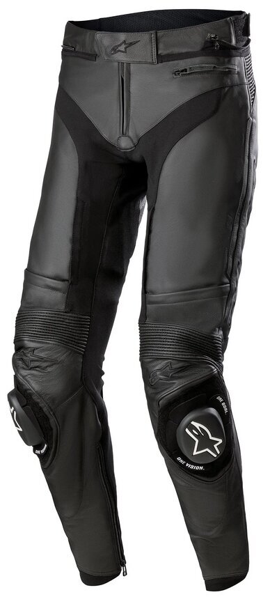 Calças de cabedal para motociclistas Alpinestars Missile V3 Leather Pants Black/Black 56 Calças de cabedal para motociclistas