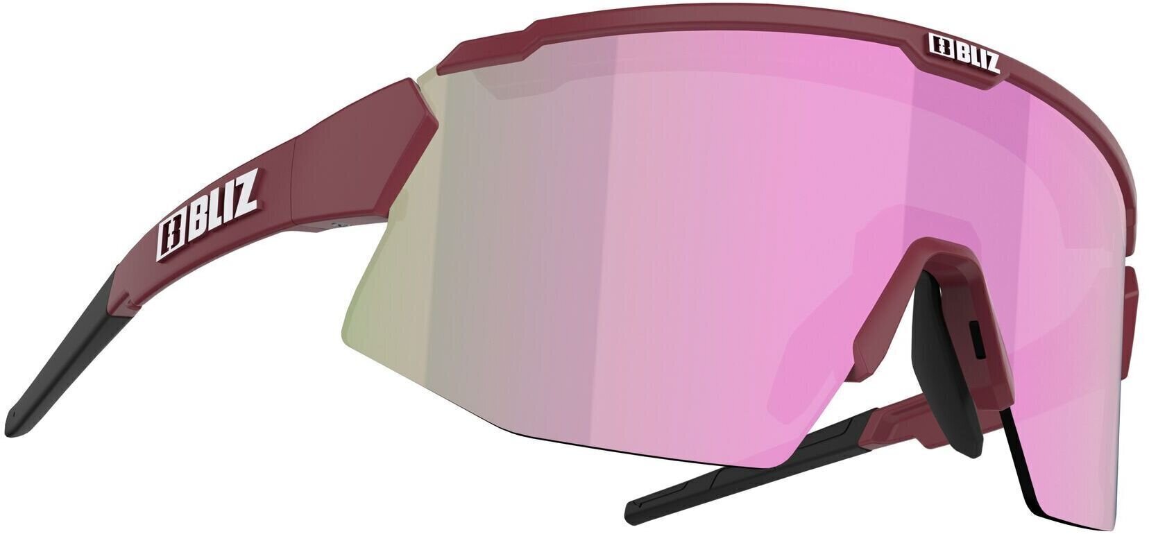 Cycling Glasses Bliz Breeze Small 52212-44 Matt Burgundy/Brown w Rose Multi plus Spare lens Pink Cycling Glasses