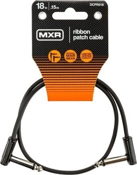 Cabo adaptador/de patch Dunlop MXR DCPR018 Ribbon Patch Cable 18in Preto 46 cm Angular - Angular - 1