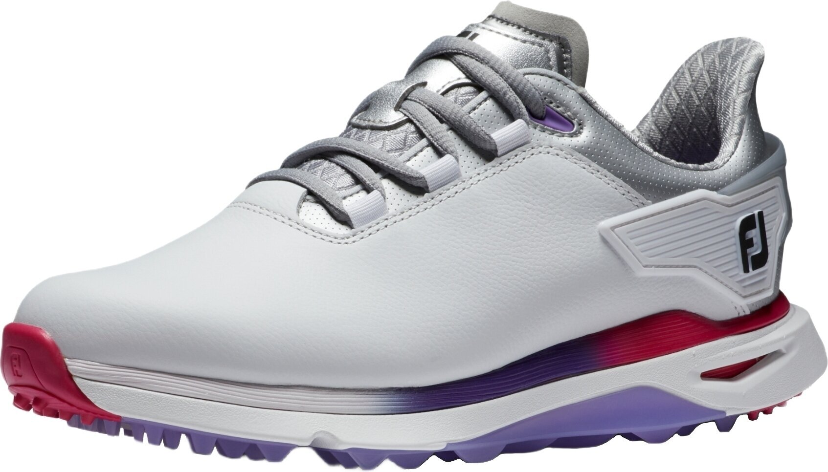 Damen Golfschuhe Footjoy PRO SLX Womens Golf Shoes White/Silver/Multi 36,5