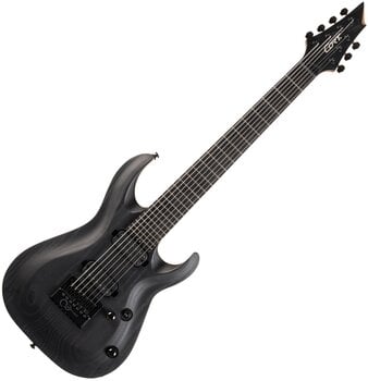 7-string Electric Guitar Cort KX707 Evertune Open Pore Black - 1