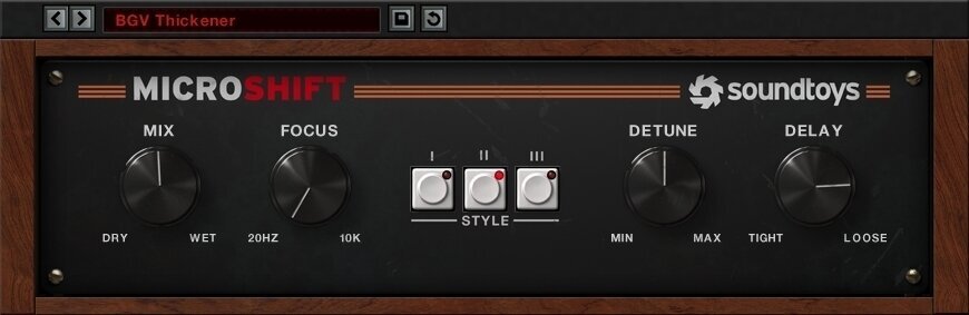 Studio software plug-in effect SoundToys MicroShift 5 (Digitaal product)