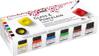 Lasimaali Kreul Classic Set Maalisarja lasille ja posliinille 6 x 20 ml