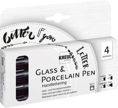 Farba na sklo Kreul Glass & Porcelain Pen Handlettering Set - 1