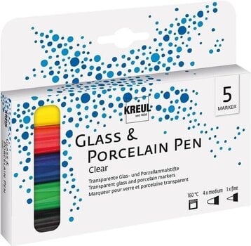Glasfarbe Kreul Glass & Porcelain Pen Clear Set - 1