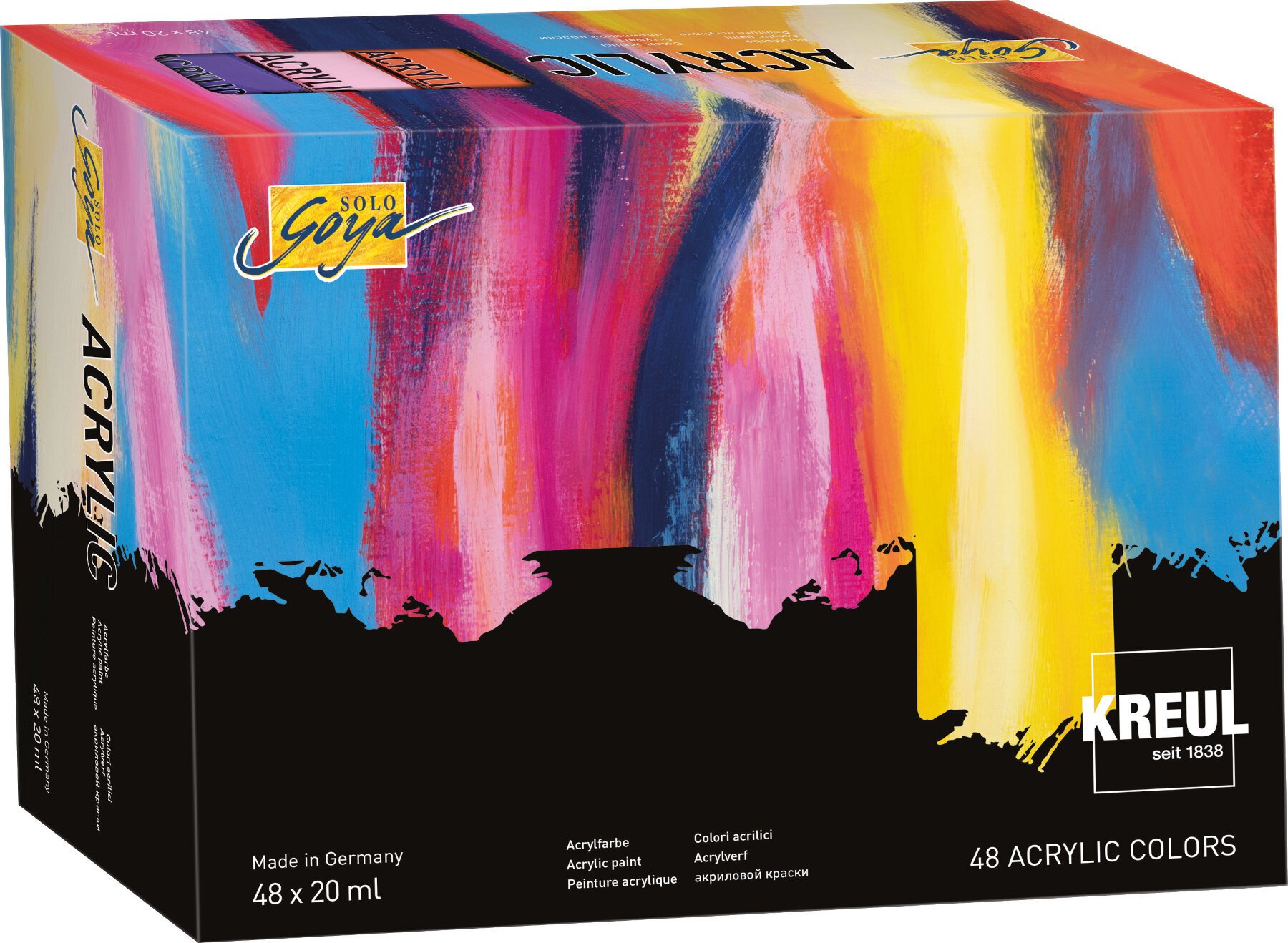 Culoare acrilică Kreul Solo Goya Set de vopsele acrilice 48 x 20 ml
