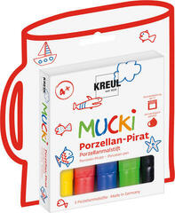 Felt-Tip Pen Kreul MUCKI Porcelain Pirate Porcelain Pen Set Set of Ceramic Marker 5 pcs