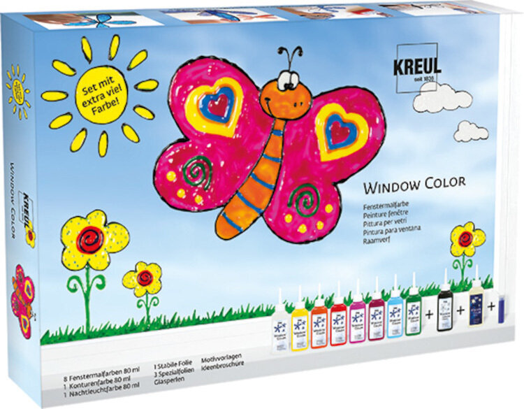 Glasmaling Kreul Window Color Set with a lot of Paint 80 ml