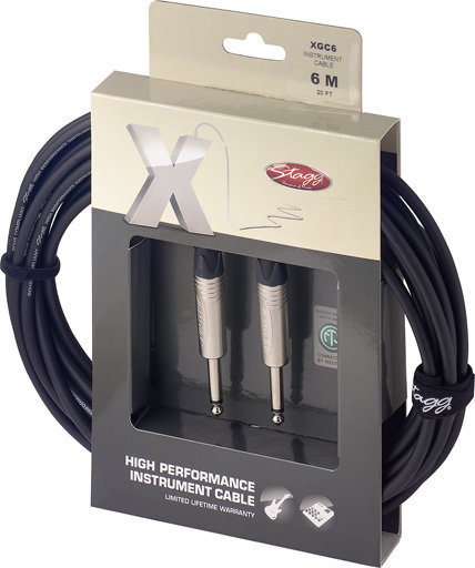 Instrument Cable Stagg XGC6 Black 6 m Straight - Angled