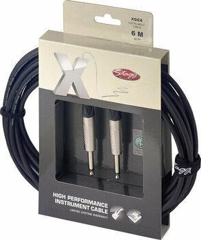 Instrument Cable Stagg XGC6 Black 6 m Straight - Angled - 1