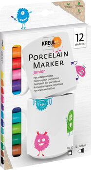 Caneta de feltro Kreul Porcelain Marker medium Junior Set Conjunto de marcadores em cerâmica 12 un. - 1