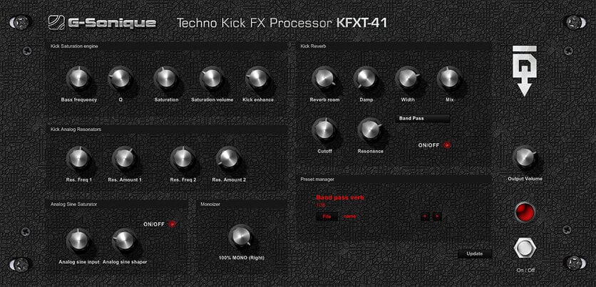 Logiciel de studio Plugins d'effets G-Sonique KFXT-41 Techno Kick Processor (Produit numérique)