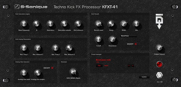 Štúdiový softwarový Plug-In efekt G-Sonique KFXT-41 Techno Kick Processor Štúdiový softwarový Plug-In efekt (Digitálny produkt) - 1