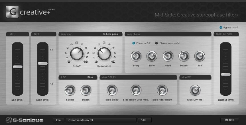Effect Plug-In G-Sonique Mid-Side CSF+ (Digital product)