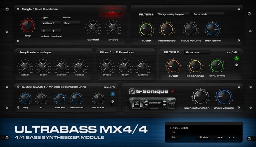Studio software plug-in effect G-Sonique Ultrabass MX (Digitaal product)
