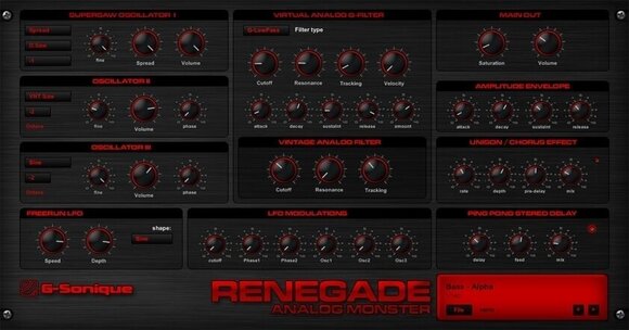 Studio software plug-in effect G-Sonique Renegade (Digitaal product) - 1