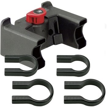 Saco para bicicletas KLICKfix Handlebar Adapter Universal with Lock Black/Red - 1