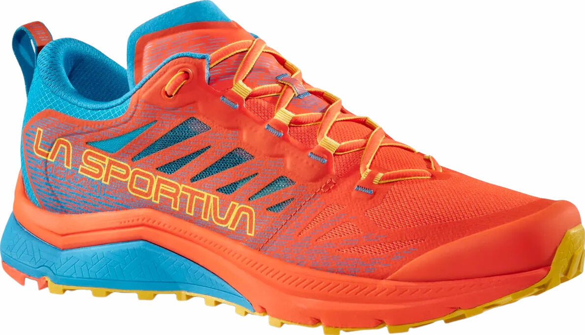Трейл обувки за бягане La Sportiva Jackal II Cherry Tomato/Tropic Blue 41,5 Трейл обувки за бягане