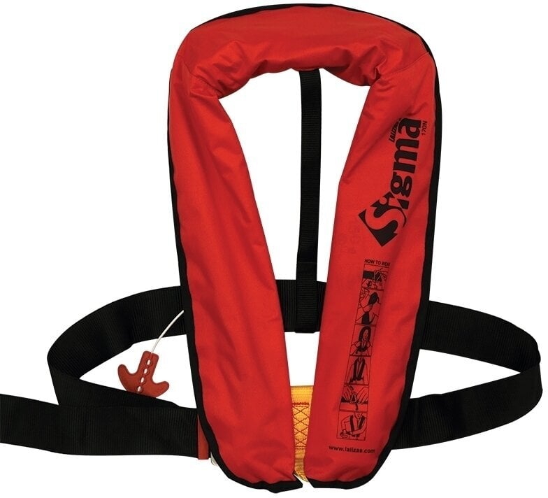 Lalizas Sigma Lifejacket Auto 170N ISO 12402-3 Red