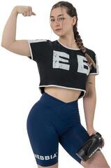 Фитнес тениска Nebbia Oversized Crop Top Game On Black