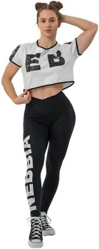 Fitness shirt Nebbia Oversized Crop Top Game On White XS Fitness shirt - 1