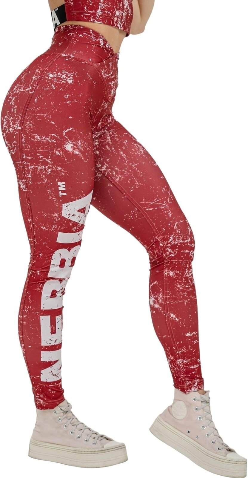 Fitness Trousers Nebbia Workout Leggings Rough Girl Red XS Fitness Trousers