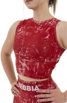 Majica za fitnes Nebbia Crop Tank Top Rough Girl Red XS Majica za fitnes - 1