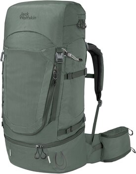 Outdoor Backpack Jack Wolfskin Highland Trail 50+5 Women Hedge Green XS-M Outdoor Backpack - 1