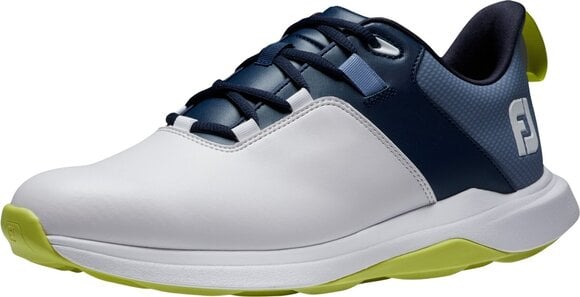 Heren golfschoenen Footjoy ProLite Mens Golf Shoes White/Navy/Lime 43 - 1