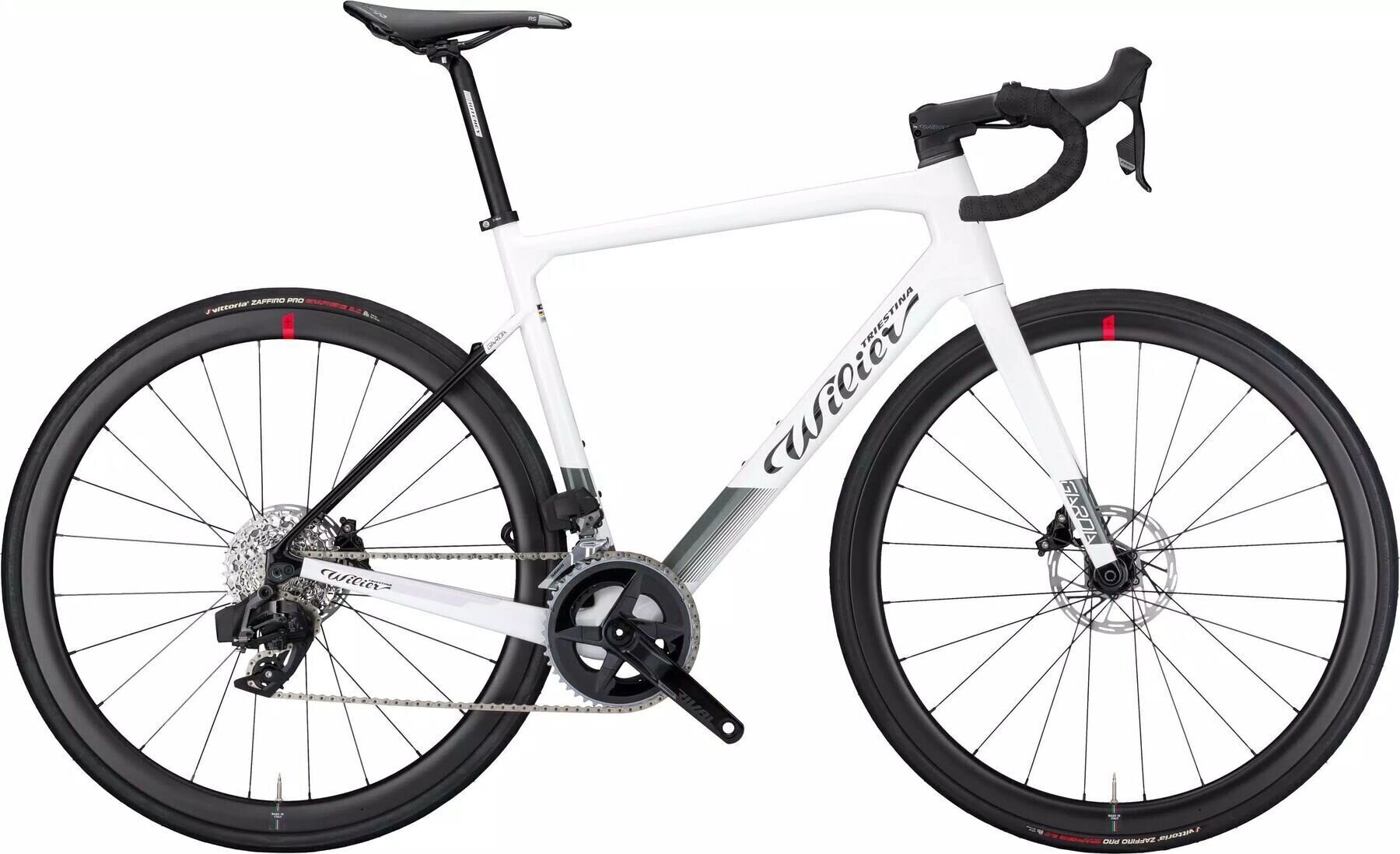 Országúti kerékpár Wilier Garda Disc Shimano 105 DI2 12S RD-R7150 2x12 White/Black/Glossy M Shimano