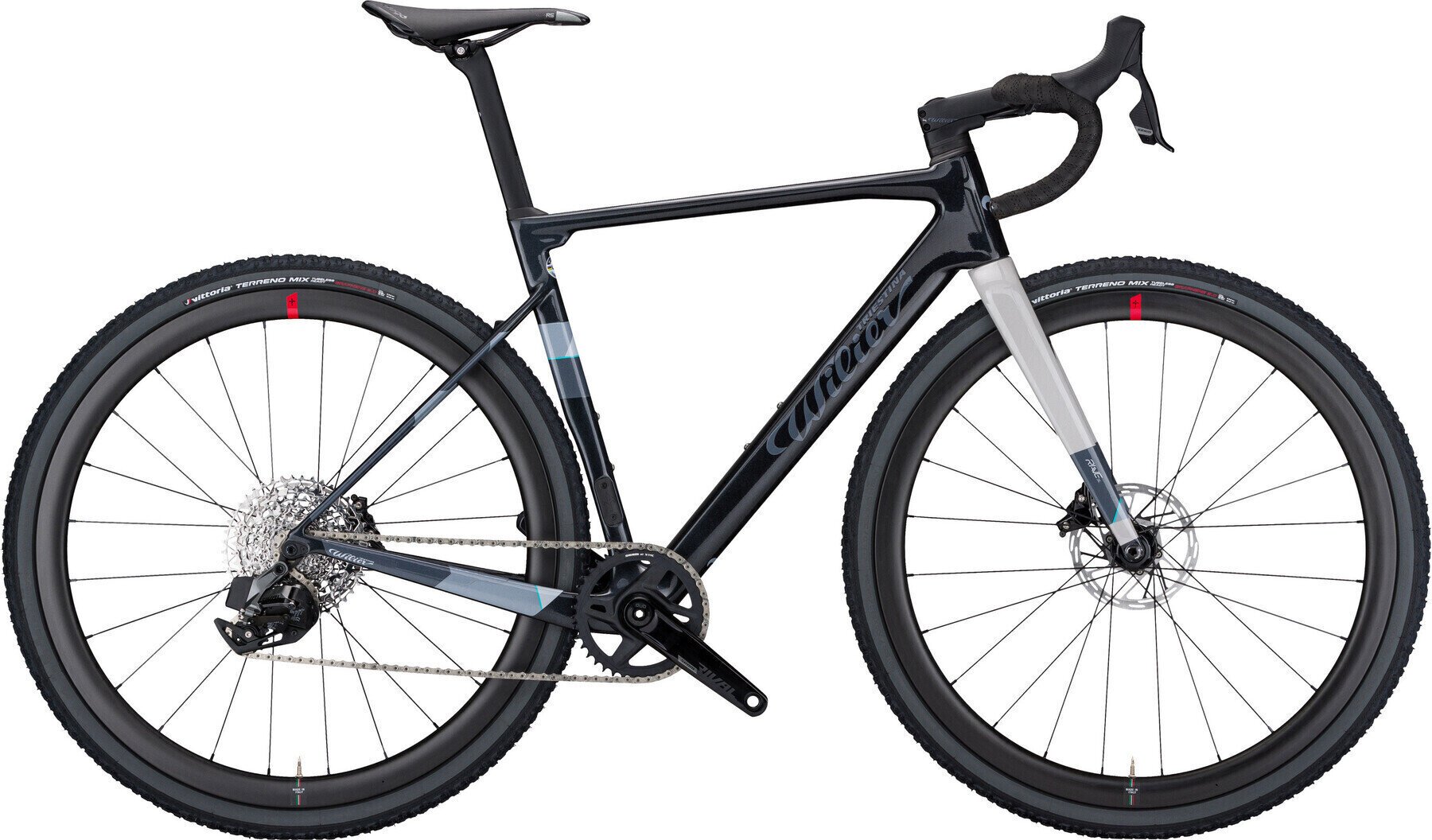 Gravel / Cyclocross-cykel Wilier Rave SL Shimano GRX RD-RX822 GS 1x12 Black/Silver/Glossy L Shimano 2024