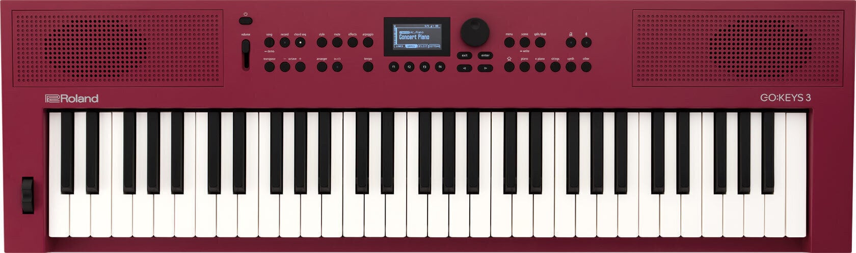 Keyboard with Touch Response Roland GO:KEYS 3 Dark Red