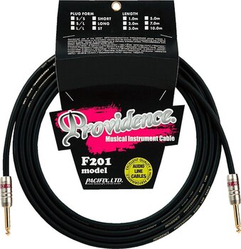 Câble pour instrument Providence F201 Platinium Rock Noir 3 m Droit - Droit - 1